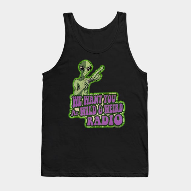 Wild and Weird Radio (purp) Tank Top by theartofron